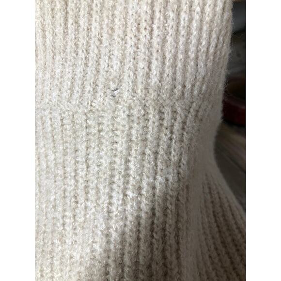 Steve Madden Abbie Sweater Dress Knit Turtleneck Long Sleeve Mini Oatmeal Small - Picture 10 of 11